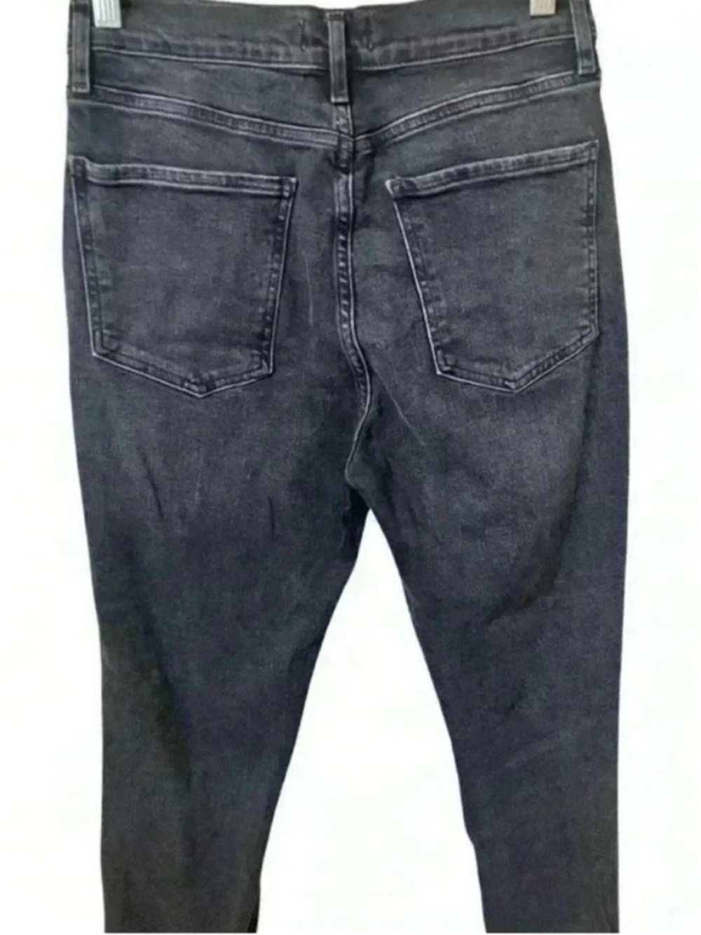 Agolde Jeans Nico Slim Fit Black Distressed High Rise Jeans - Picture 2 of 7